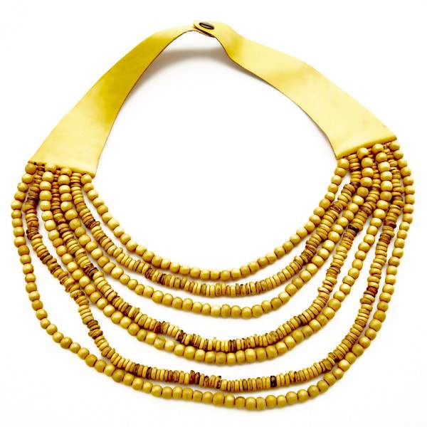 Multi Strand Wooden Bead Necklace - Shopthatapp.ca