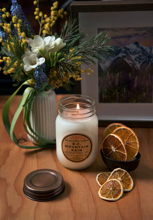 BC Mountain Rain Soy Candle - 14oz - Shopthatapp.ca