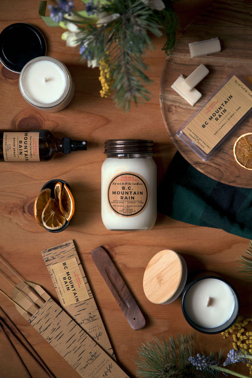 BC Mountain Rain Soy Candle - 14oz - Shopthatapp.ca