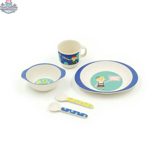 Blue Boy Kids Dinnerware Set – Fun & Eco-Friendly Meal Time Solution - Shopthatapp.ca
