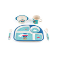 Balloon Bamboo Kids Dinnerware Set (5-Piece) - Eco-Friendly, Dishwasher Safe