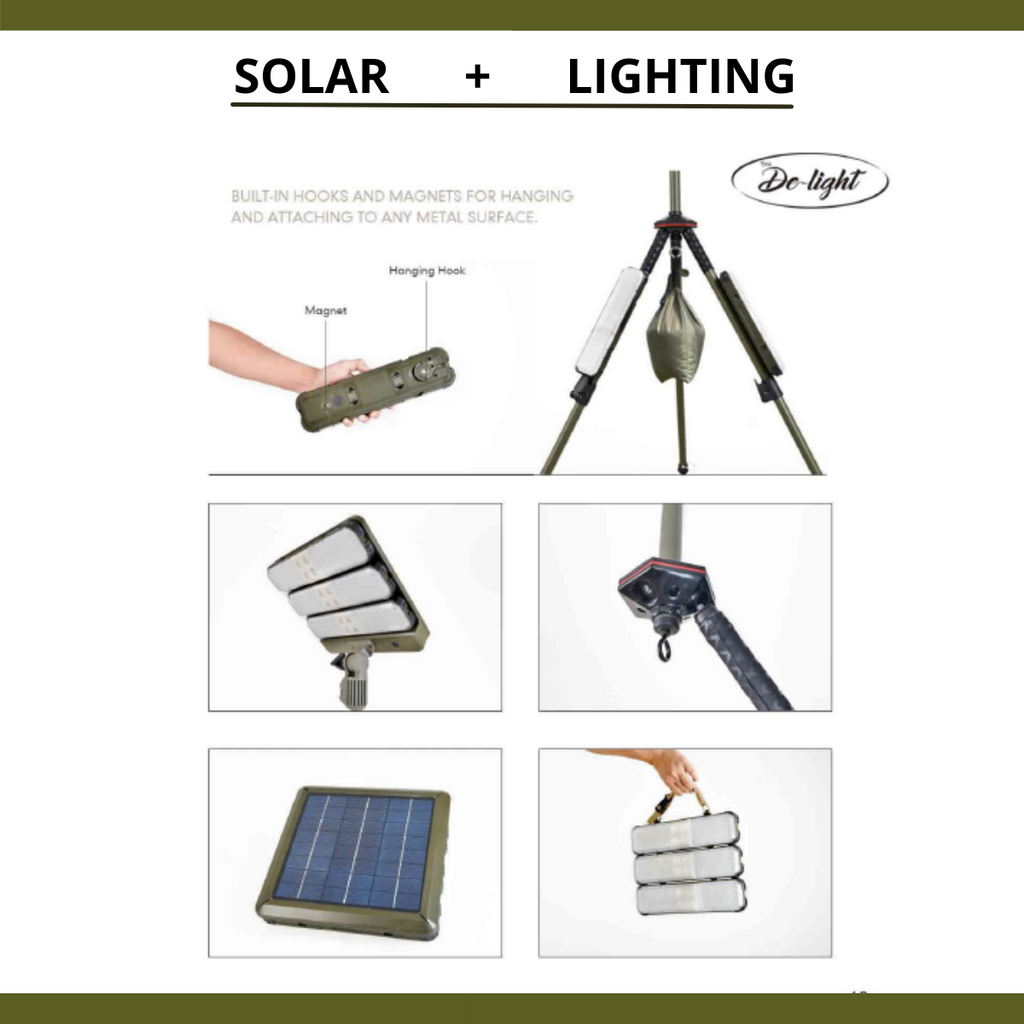 TRU De-LIGHT WORK&PLAY AT NIGHT Multi-Configuration, Solar, LED High Lumen, Flood-Light (3450 Lumen Total) - Www.Shopthatapp.ca