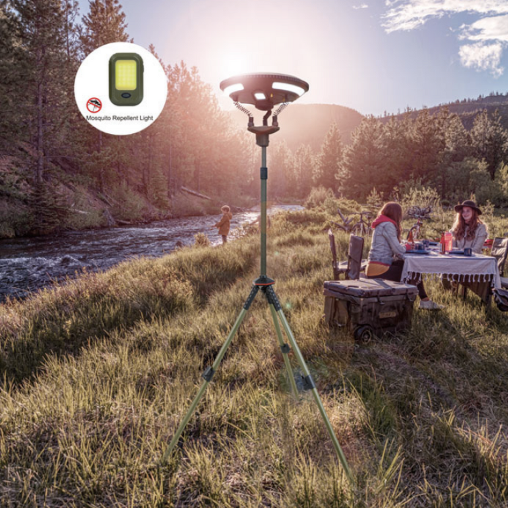 TRU De-LIGHT Singing Music Solar LED Light - Strong BT Speaker/Main Light+3 Detachable Multi Mode Lights/Tripod+Carry Bag - Www.Shopthatapp.ca