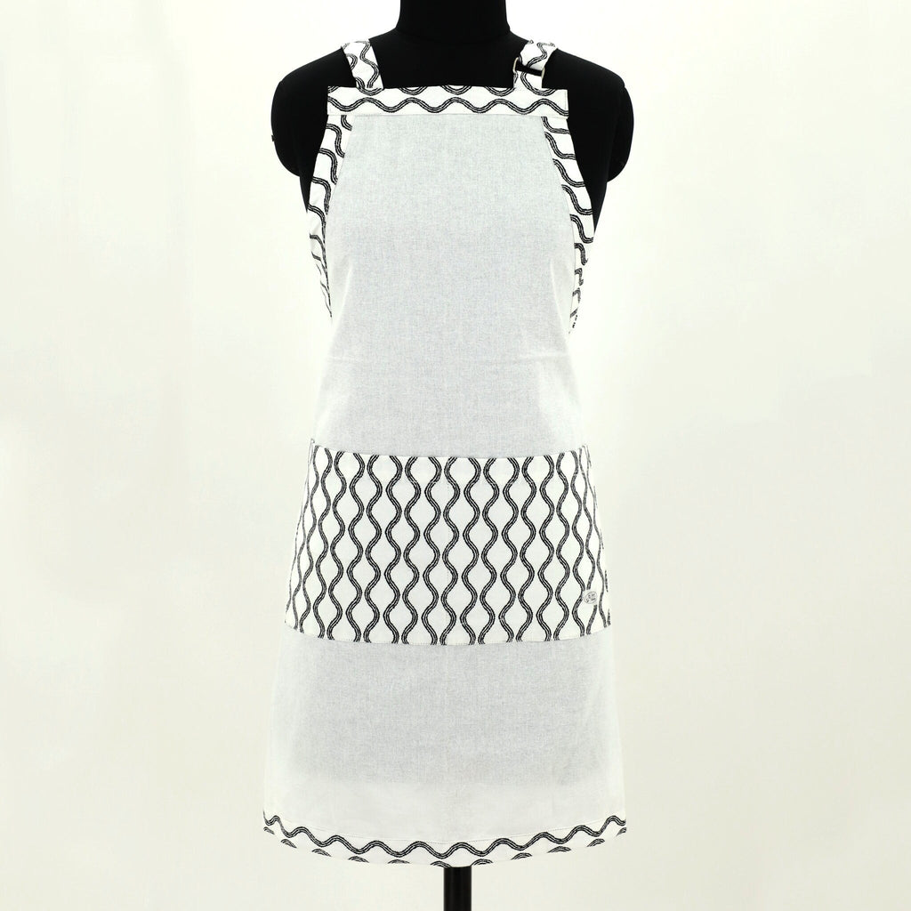Designer B&W Flour Sack Aprons (3 Patterns) - Shopthatapp.ca