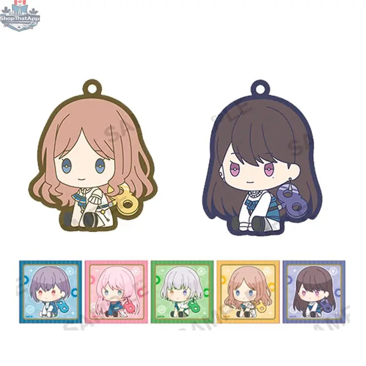 BanG Dream! It's MyGO!!!!! rubber keychain from Doki Doki Land, featuring a colorful Petatto Nejimaki design, collectible anime merchandise.