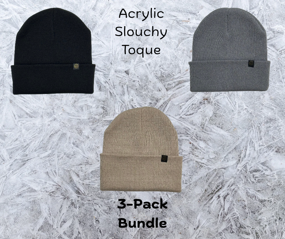 Acrylic Slouchy Toques - 3-Pack Bundle - Www.Shopthatapp.ca