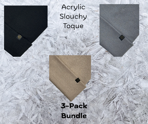 Acrylic Slouchy Toques - 3-Pack Bundle - Www.Shopthatapp.ca