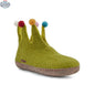 The Jester Felted Wool Slippers – Lime Green, Suede Sole - Shopthatapp.ca