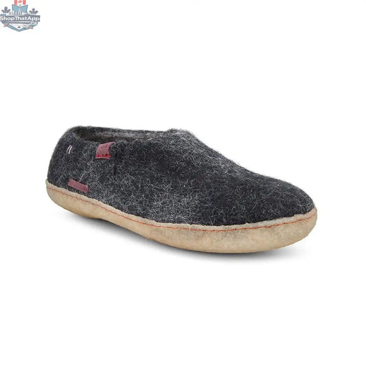 Classic Wool Slippers with Rubber Sole - Comfort Meets Style - Shopthatapp.ca