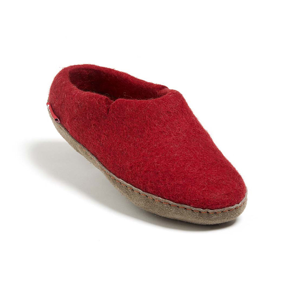 Classic Red Wool Slippers - The Perfect Cozy Companion for Your Feet