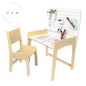 Birch natural LUMEN big kid desk and chair by Sapiens Child with adjustable height and pegboard for kids’ study and learning.