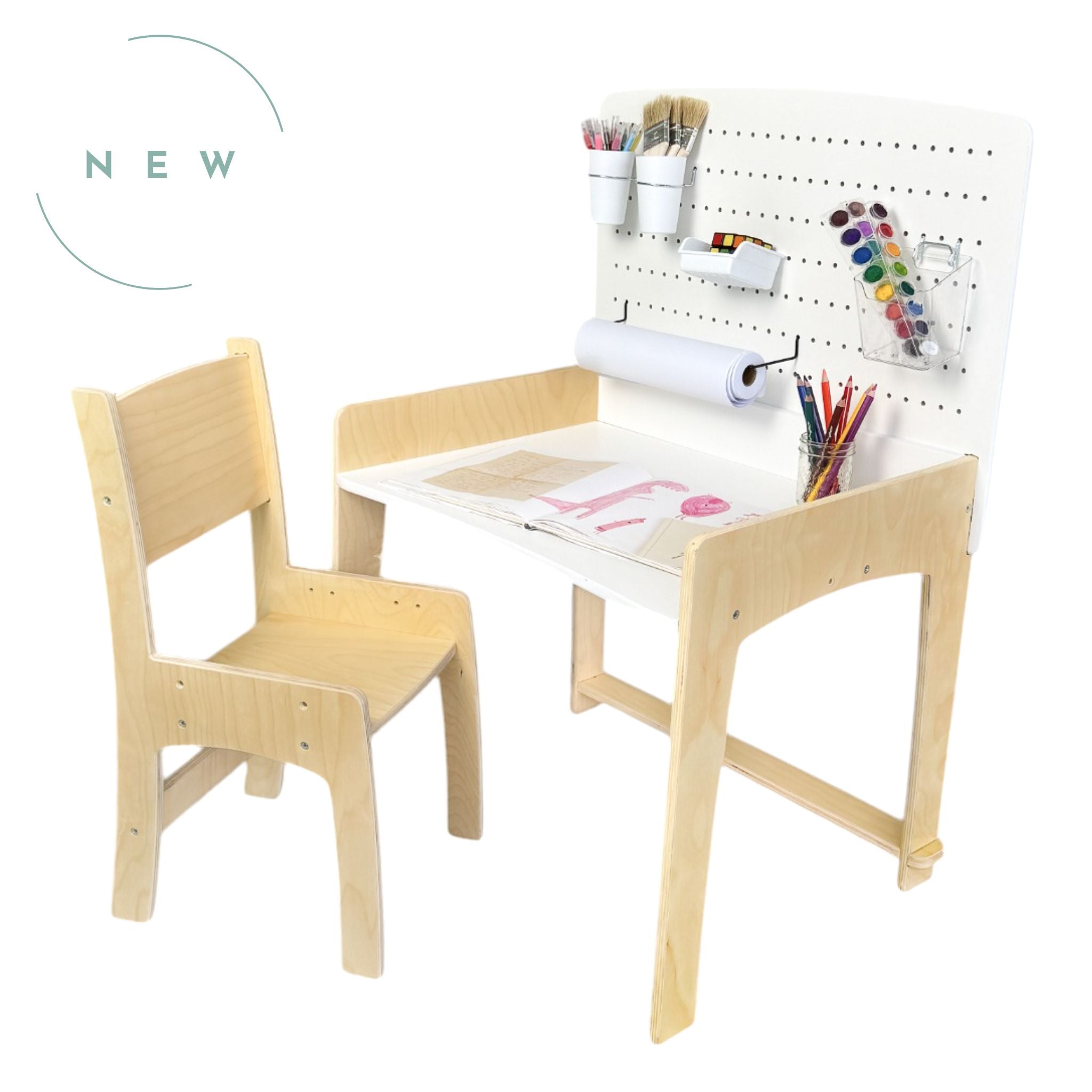 LUMEN Big Kid Desk and Chair | Adjustable Height Study Table for Growing Learnings - Shopthatapp.ca