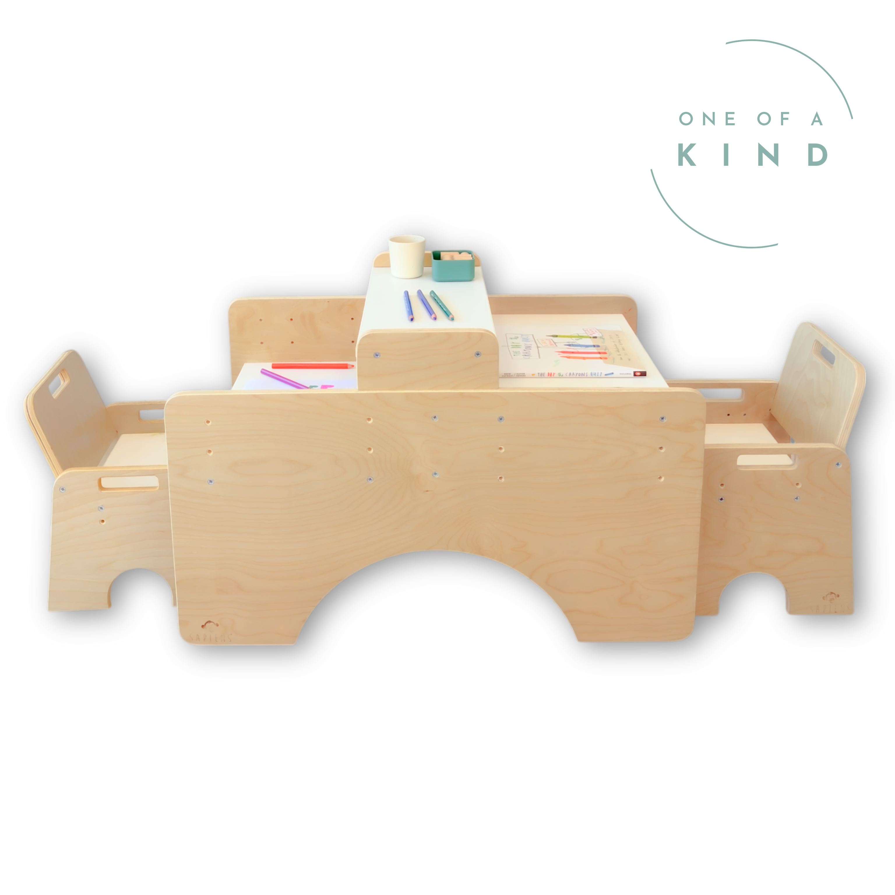 PAPAYA DOUBLE Montessori Table and Chair Set - Adjustable for Two - Shopthatapp.ca