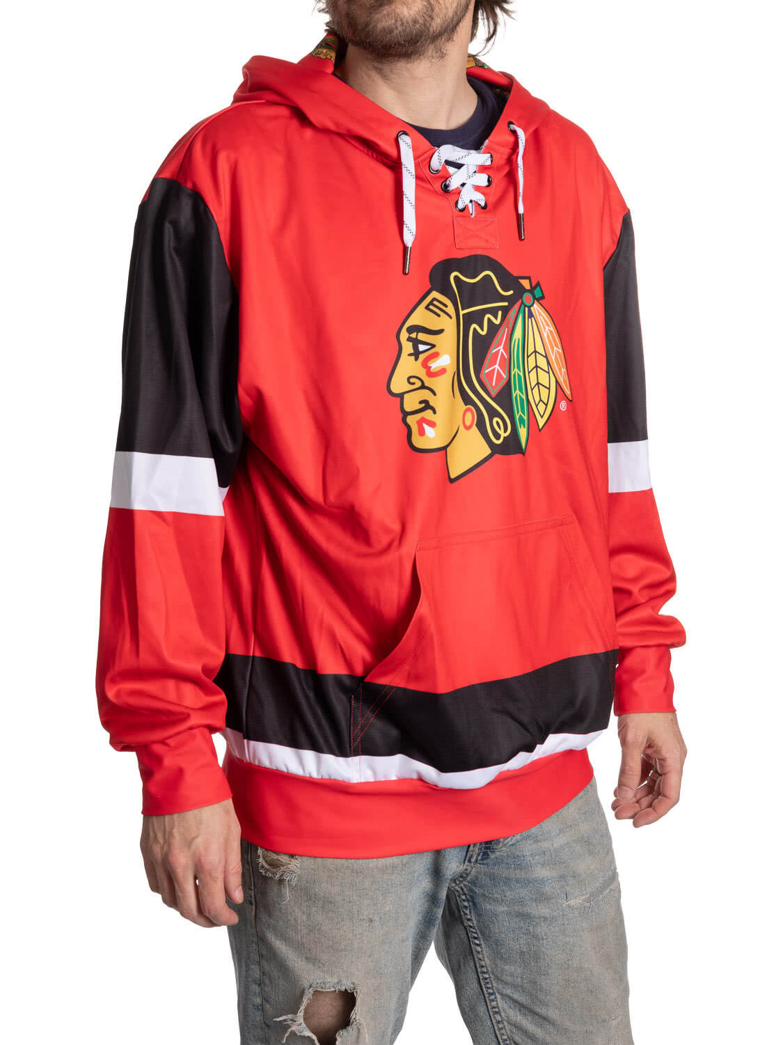 Chicago Blackhawks Hockey Lace Hoodie - Shopthatapp.ca