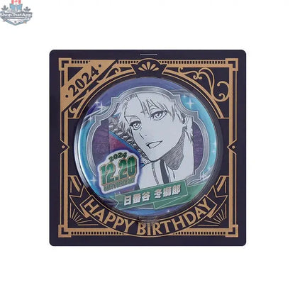 Doki Doki Land Bleach Toushiro Hitsugaya 2024 birthday can badge, collectible anime merchandise featuring Hitsugaya’s image.