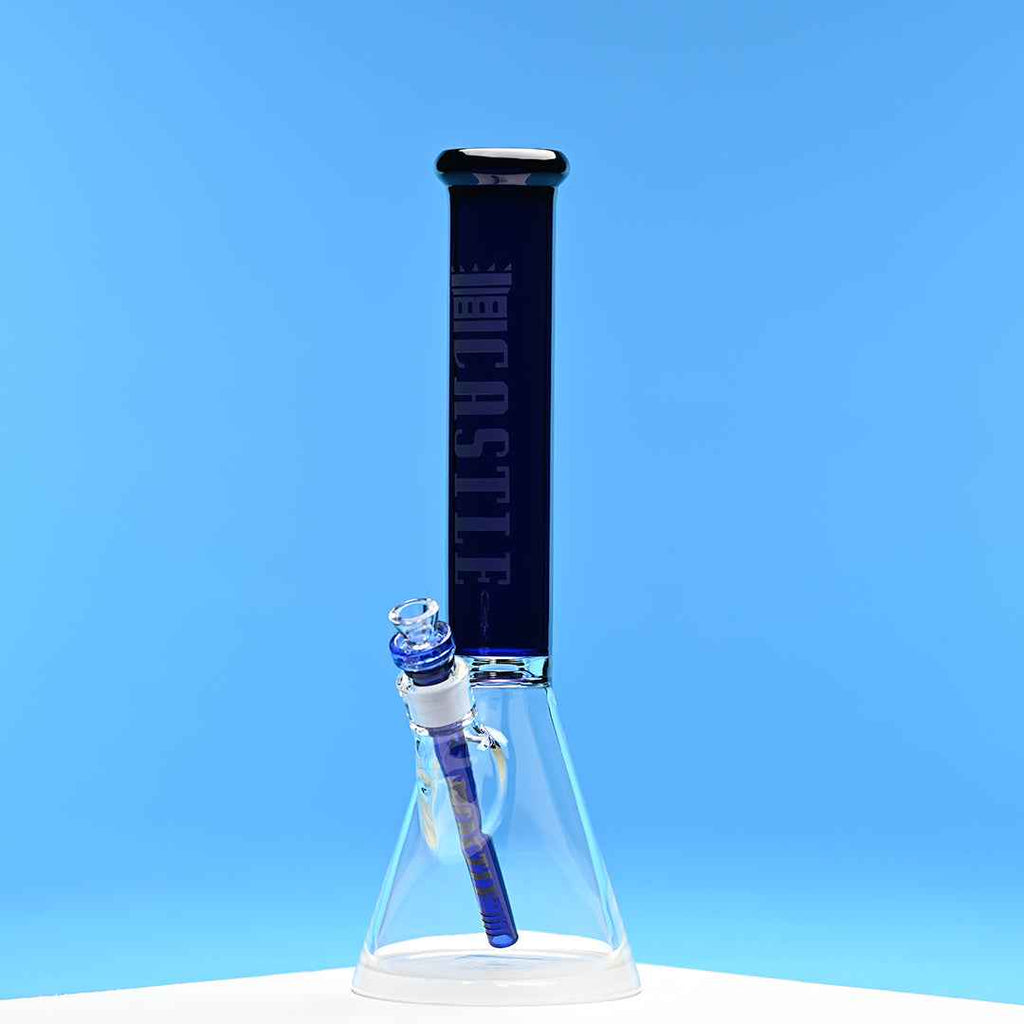 Colored Tube (16″) High-quality Borosilicate Glass Beaker Bong