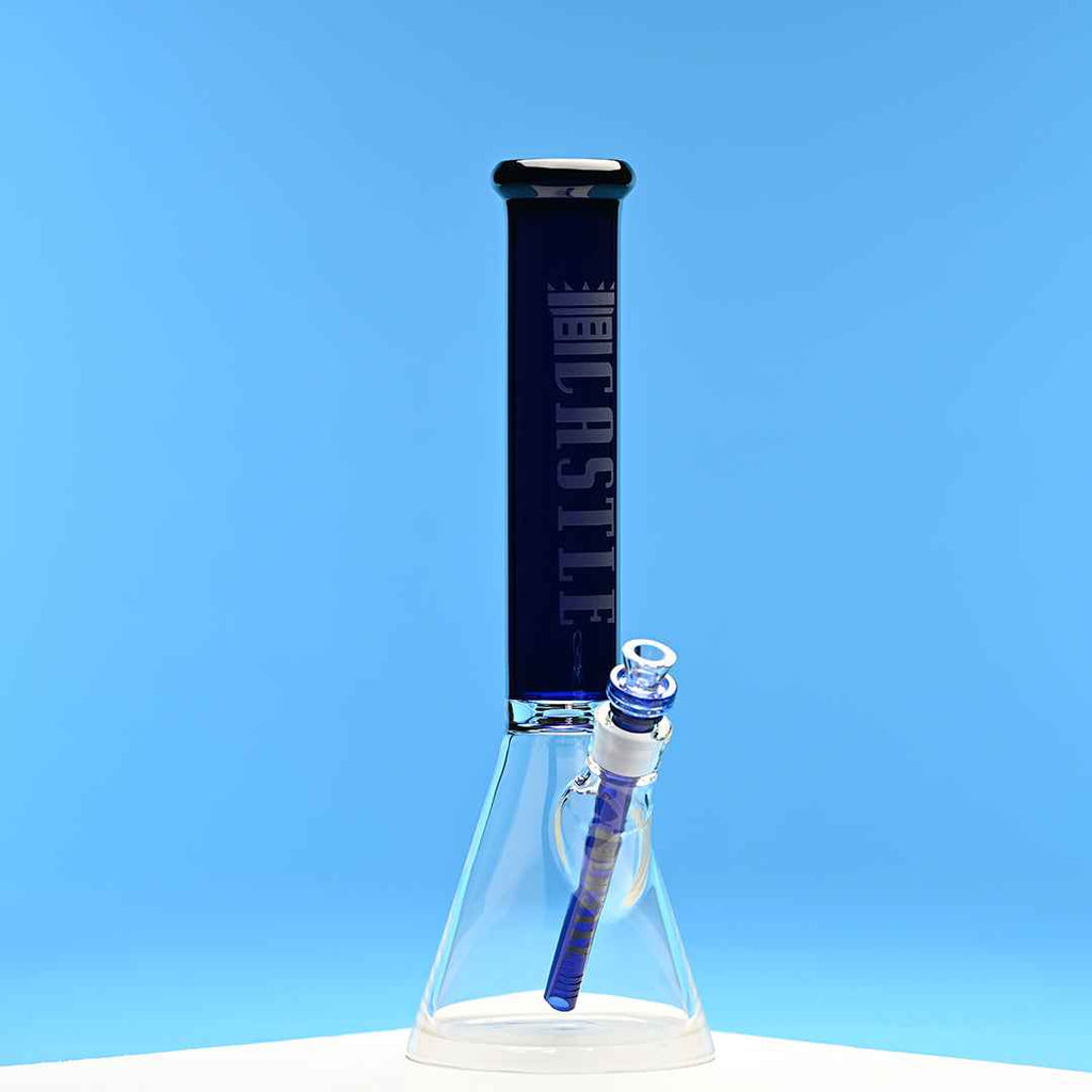 Colored Tube (16″) High-quality Borosilicate Glass Beaker Bong