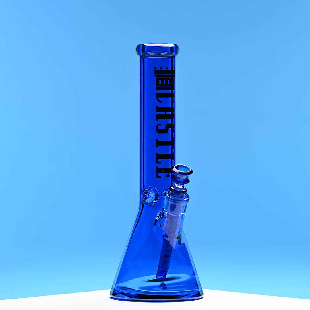 14" Electroplated Beaker Bong – 7mm Heavy Duty Glass