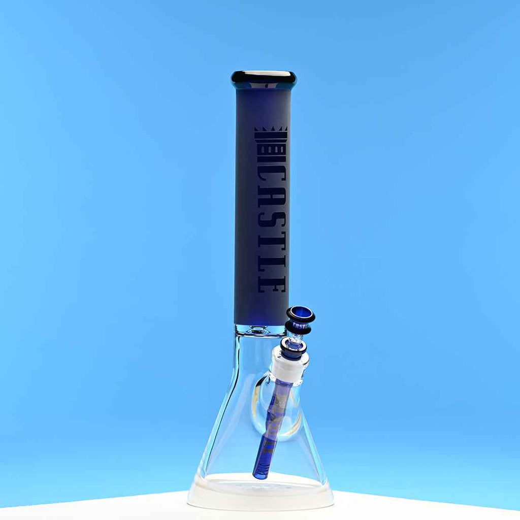 Frosted Tube (16″) Colored Beaker Bong