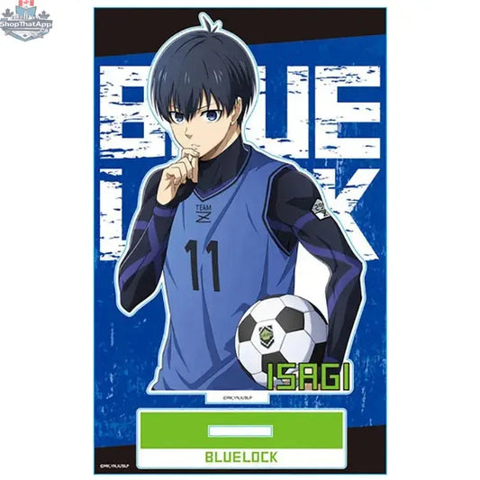 Blue Lock anime acrylic stand featuring a vibrant character design from Doki Doki Land, perfect for anime collectibles display.