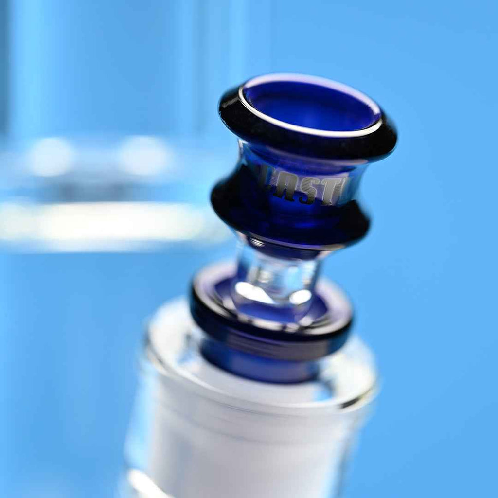 18" 9mm Thick Glass Beaker Bong with Colored Logo