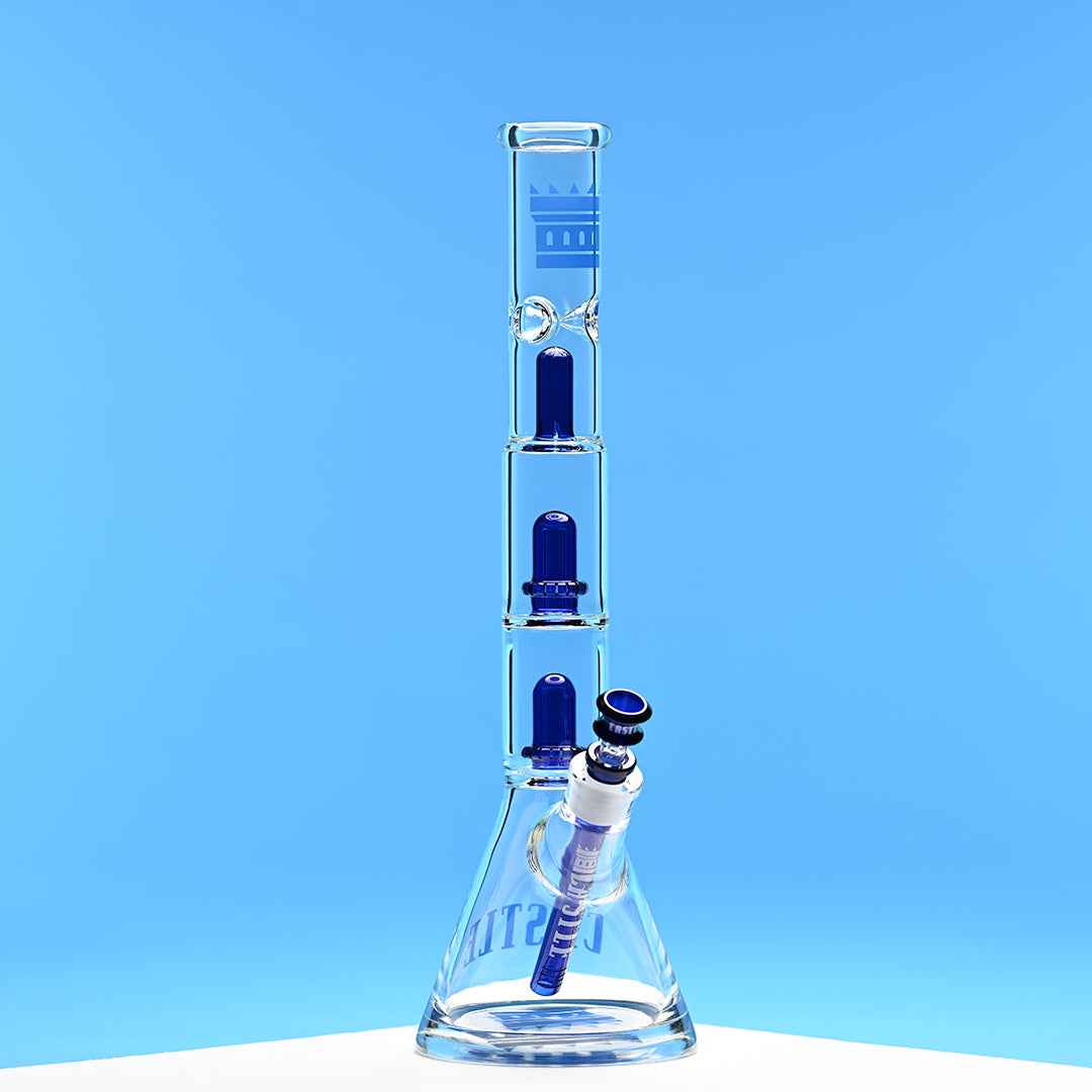 Double Showerhead (18″) Innovative Beaker Bong