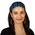 Tie Dye Bandana Blue Gold - Stylish and Unique Accessory - Shopthatapp.ca
