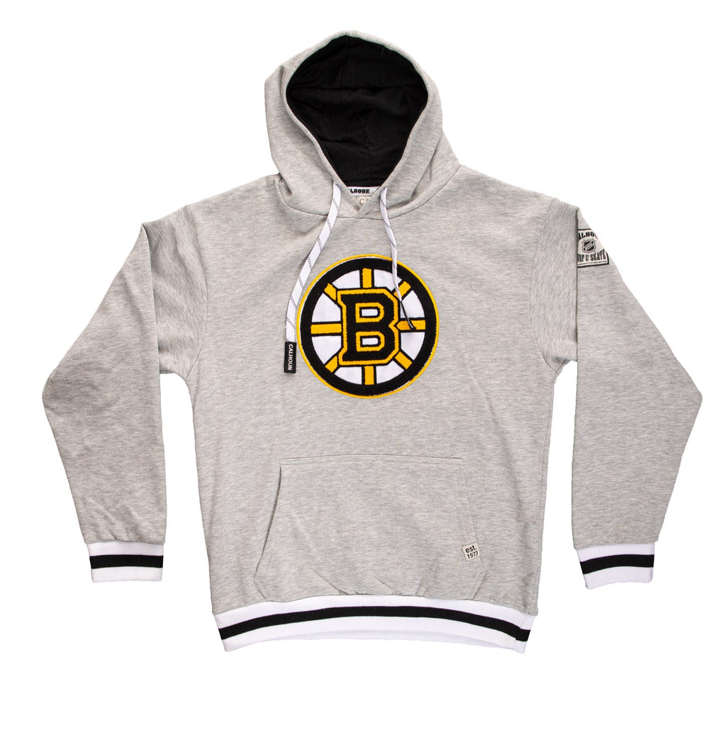 Boston Bruins "Muskoka Style" Premium Chenille Woven Logo Hoodie - Shopthatapp.ca