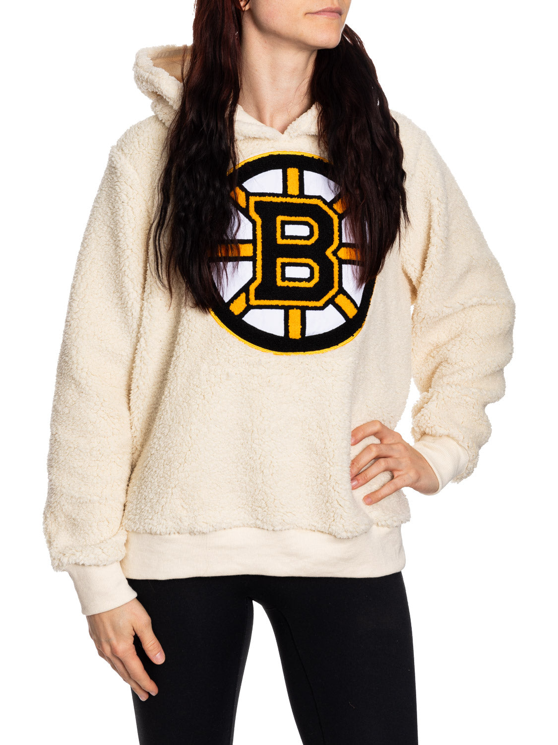 NHL Boston Bruins Ladies Sherpa Hoodie - Shopthatapp.ca