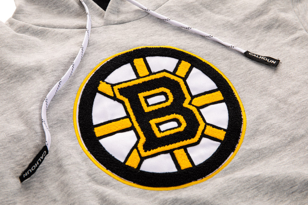 Boston Bruins "Muskoka Style" Premium Chenille Woven Logo Hoodie - Shopthatapp.ca