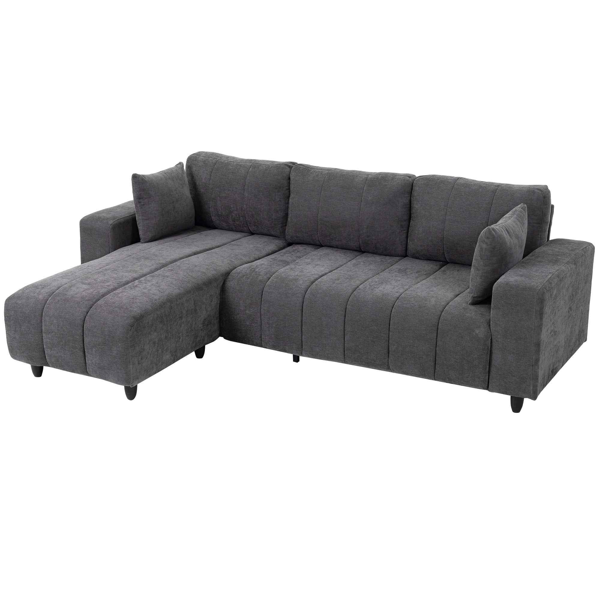 Wilshere Reversible Sectional with Changeable Chaise-Grey