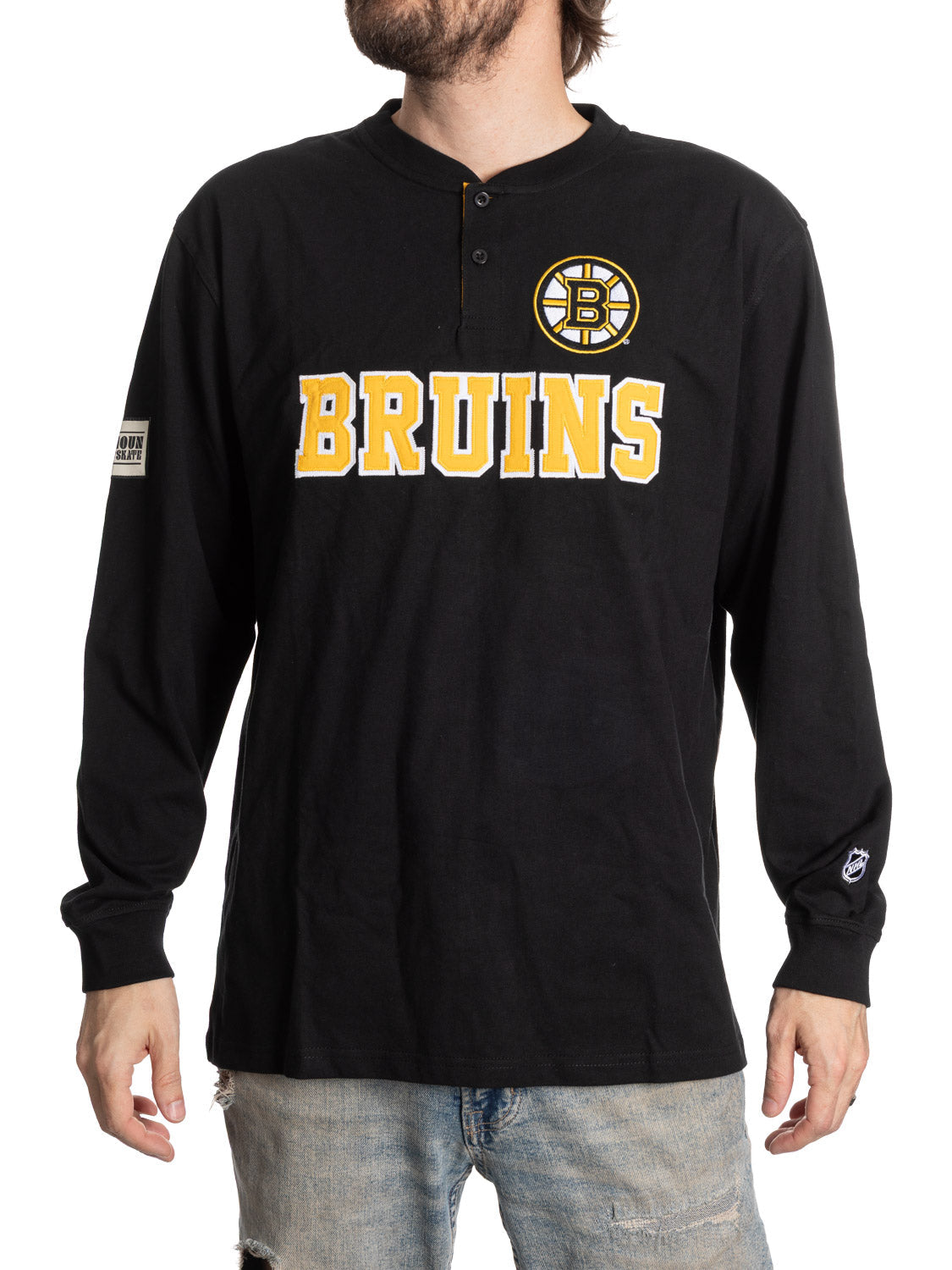 Boston Bruins Long Sleeve Henley - Shopthatapp.ca