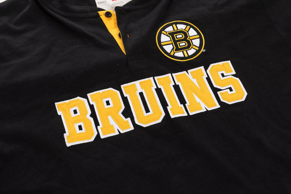 Boston Bruins Long Sleeve Henley - Shopthatapp.ca
