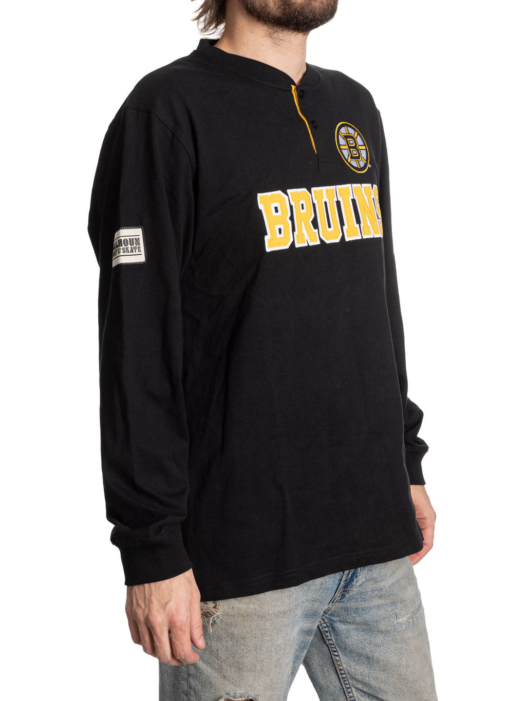 Boston Bruins Long Sleeve Henley - Shopthatapp.ca