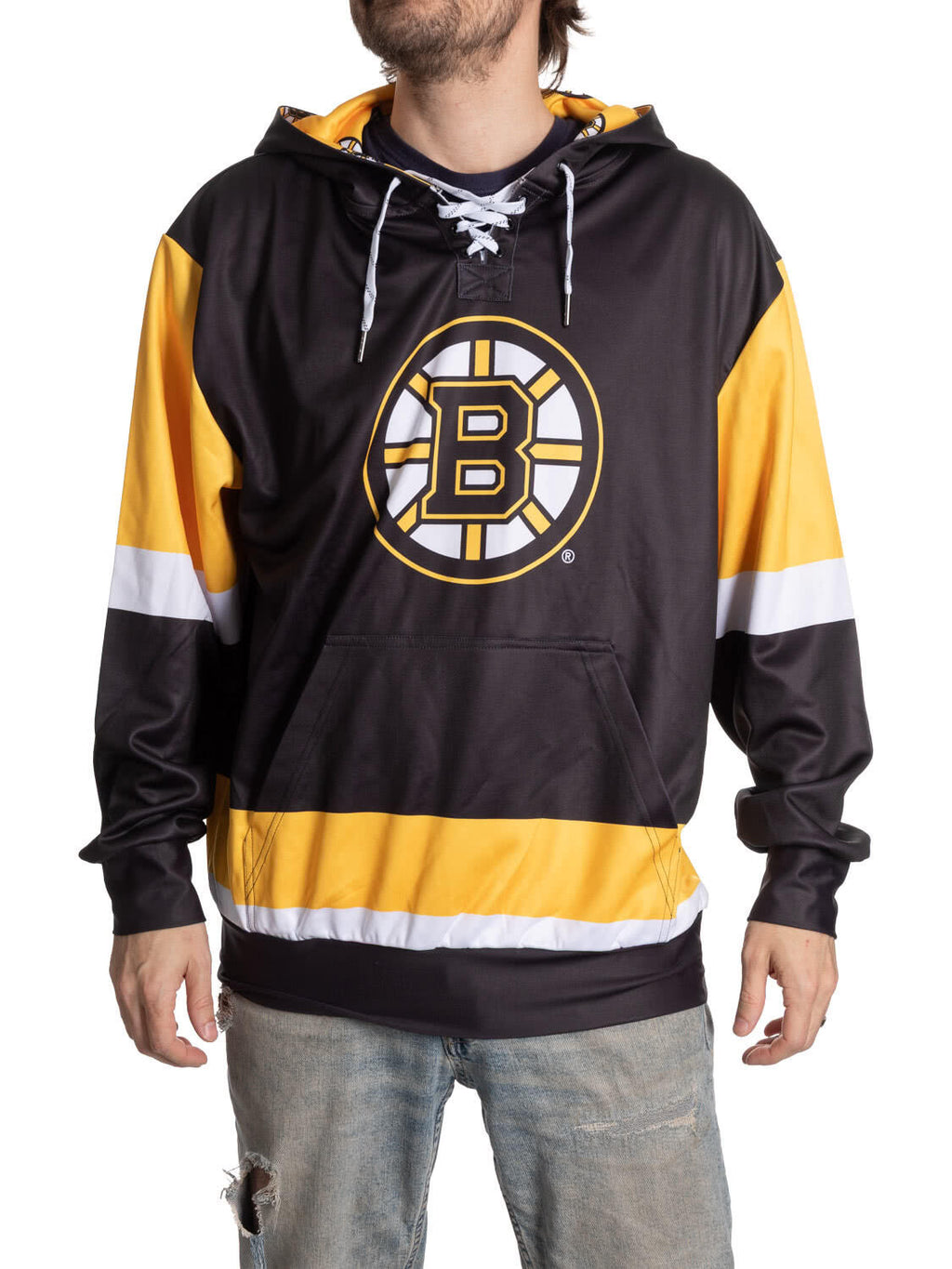 Boston Bruins Hockey Lace Hoodie - Shopthatapp.ca