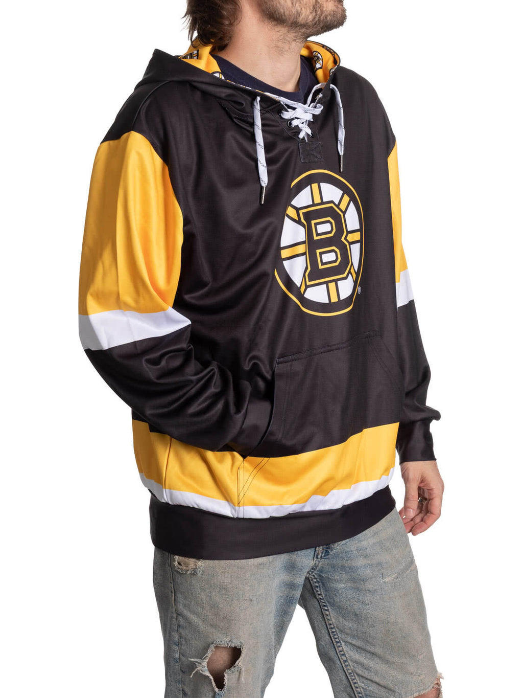 Boston Bruins Hockey Lace Hoodie - Shopthatapp.ca