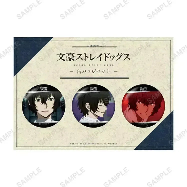 Bungo Stray Dogs Anime Merch - favorite series- Osamu Dazai Tin Badge Set - Www.Shopthatapp.ca