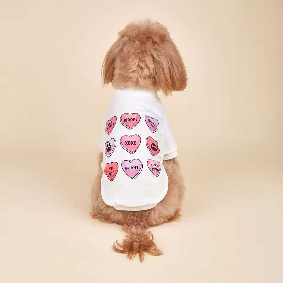 Valentine's Dog Shirt - Adorable Hearts Pet Tee for Your Furry Valentine - Shopthatapp.ca
