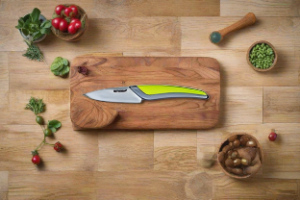 Ceramic Kitchen Knife with Soft Touch Handle - 3" Sharp White Blade and Ergonomic Design