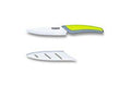Premium Ceramic Kitchen Knife with Soft Touch Handle - 5" Blade in Green & Grey