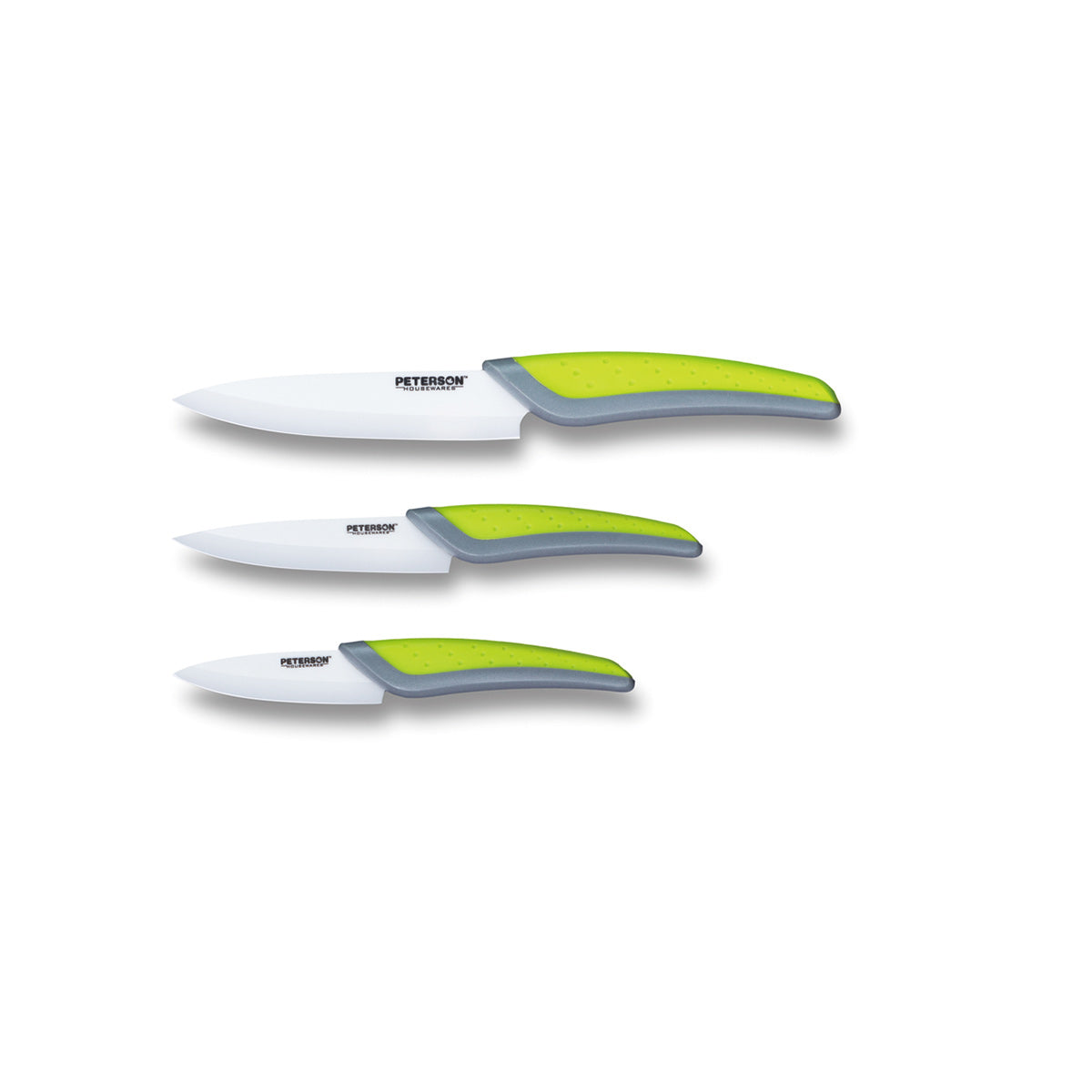 Ceramic Kitchen Knife with Soft Touch Handle - 3" Sharp White Blade and Ergonomic Design