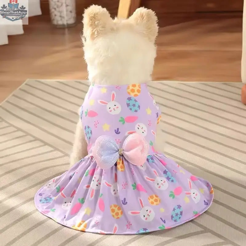 Lilac Easter Bunny Dog Dress for Your Stylish Pup - Shopthatapp.ca