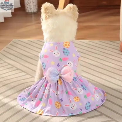 Lilac Easter Bunny Dog Dress for Your Stylish Pup - Shopthatapp.ca