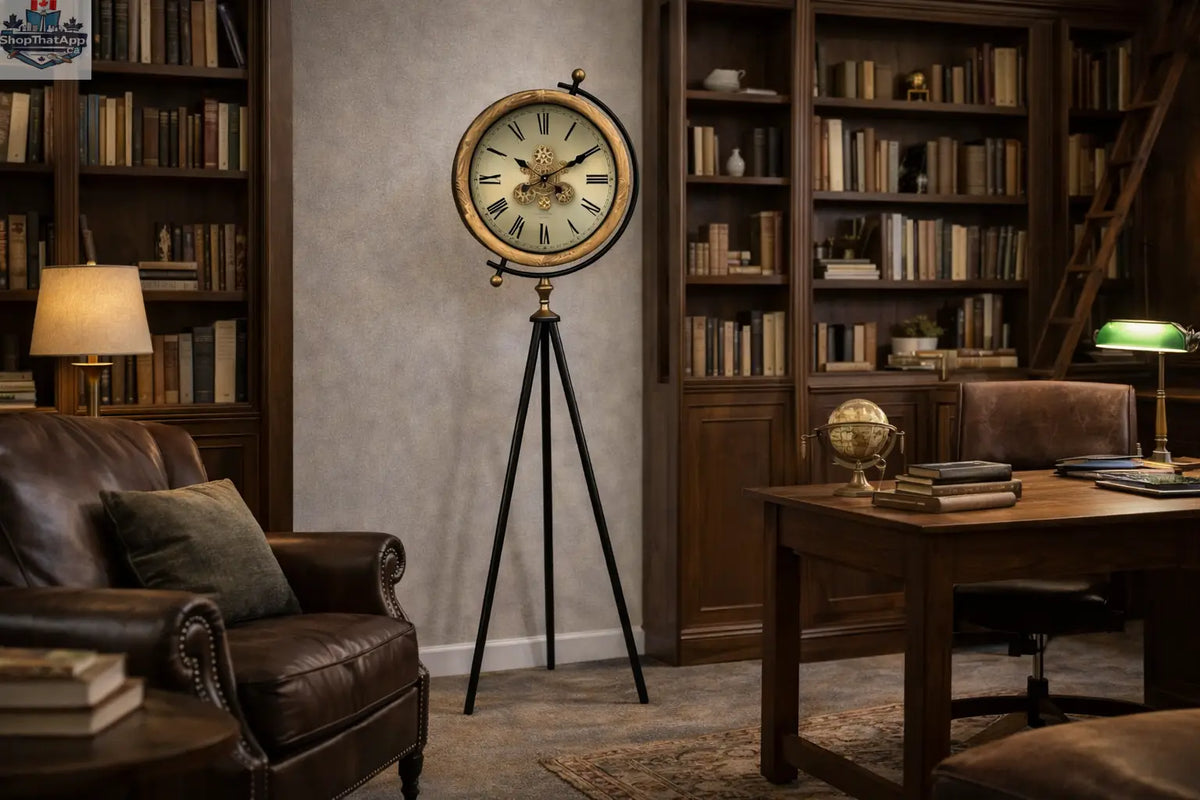 Auróra Tripod Gear Floor Clock - Shopthatapp.ca