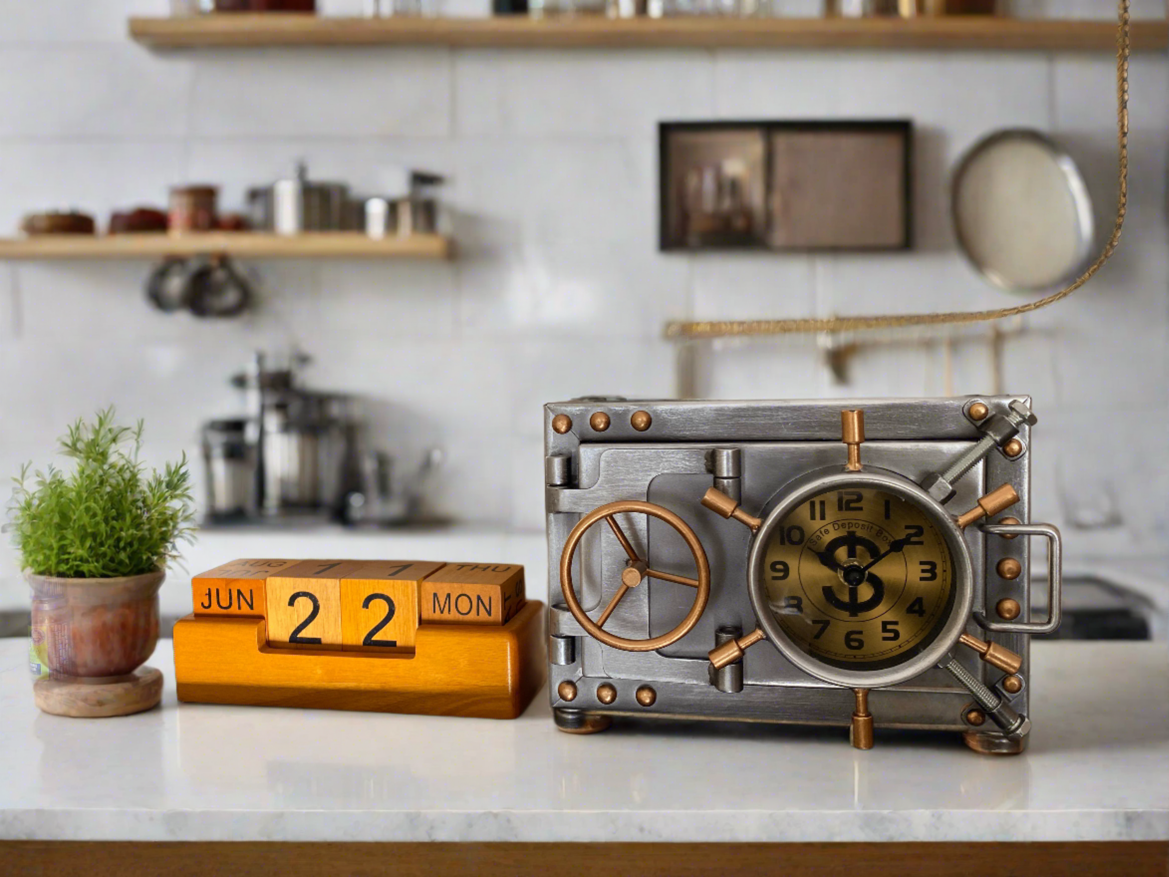 Nautical Table Clock Piggy Bank: Timekeeping Meets Whimsical Savings