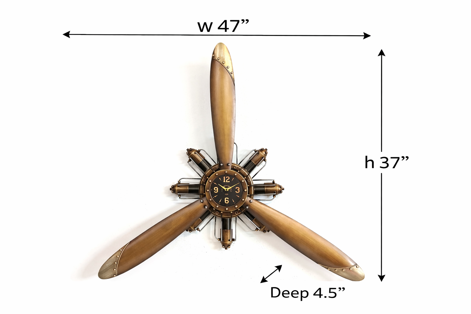 AeroSpin Wall Clock – Propeller Edition
