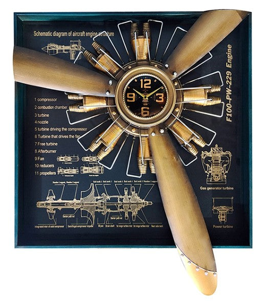 Vintage Aviation Wall Clock: Timeless Style Meets Mechanical Artistry