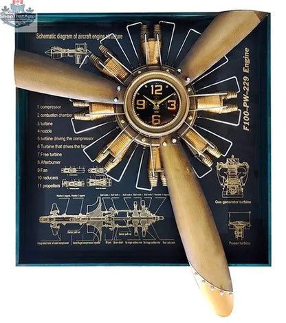 Vintage Aviation Wall Clock: Timeless Style Meets Mechanical Artistry - Shopthatapp.ca
