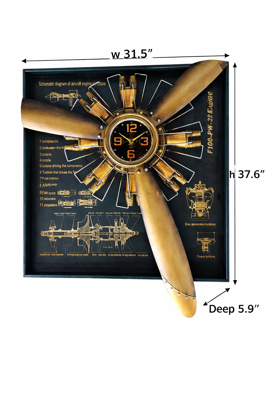 Vintage Aviation Wall Clock: Timeless Style Meets Mechanical Artistry