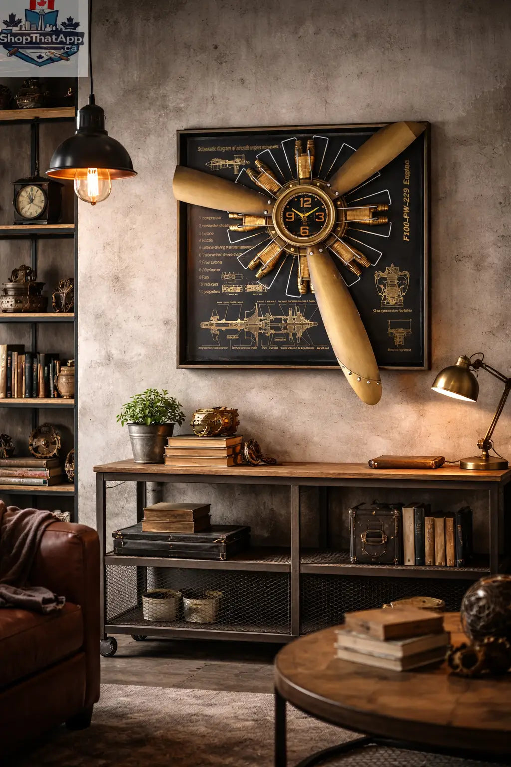 Vintage Aviation Wall Clock: Timeless Style Meets Mechanical Artistry - Shopthatapp.ca